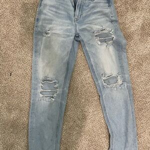 American Eagle Outfitters Blue Skinny Jeans Distressed Style